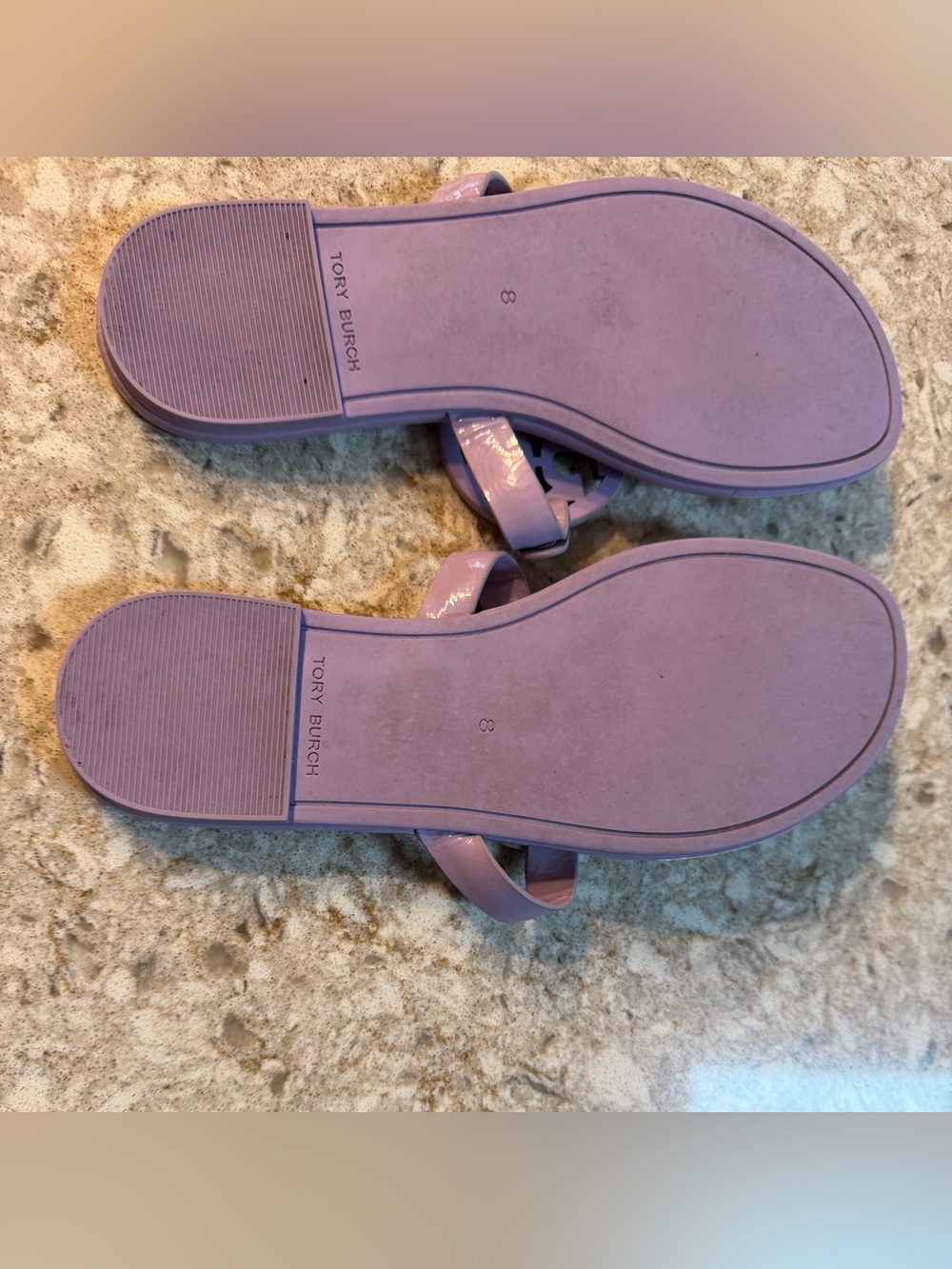Tory Burch Miller soft Sandal. Color Lavender Cloud. Size 8 - Picture 8 of 8